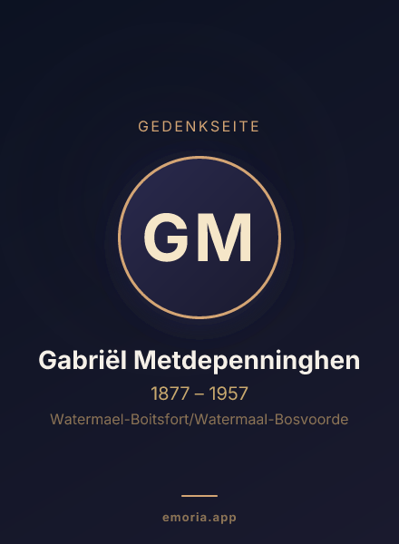 Gedenkportrait von Gabriël Metdepenninghen