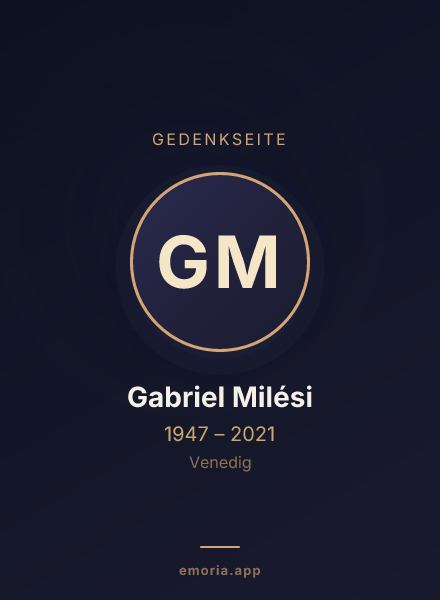 Gedenkportrait von Gabriel Milési