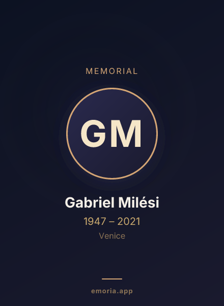 Memorial portrait of Gabriel Milési