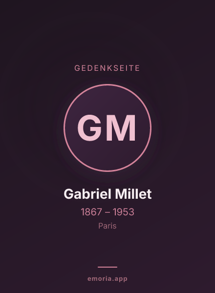 Gedenkportrait von Gabriel Millet
