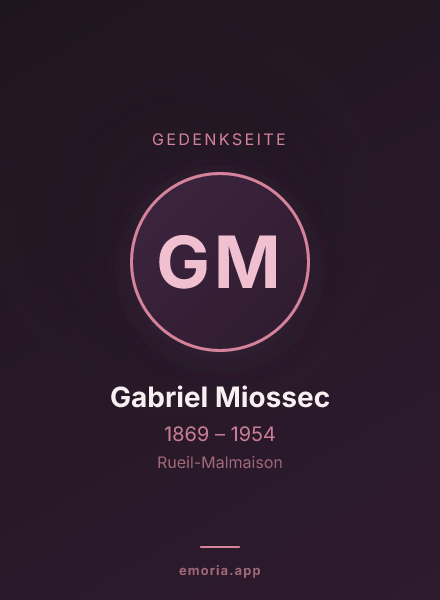 Gedenkportrait von Gabriel Miossec