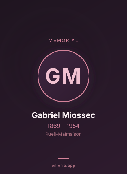 Memorial portrait of Gabriel Miossec