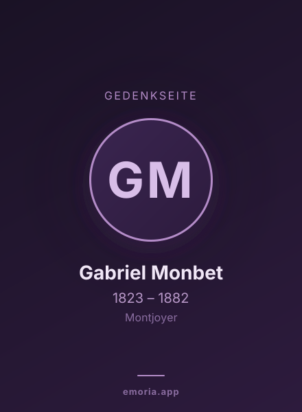 Gedenkportrait von Gabriel Monbet