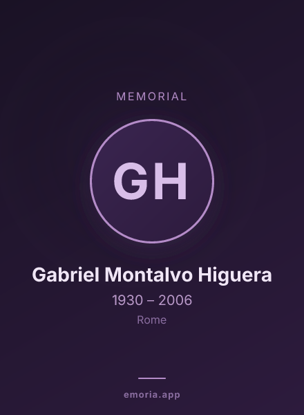 Memorial portrait of Gabriel Montalvo Higuera