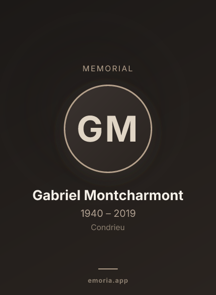 Memorial portrait of Gabriel Montcharmont