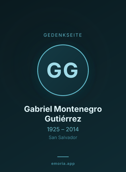 Gedenkportrait von Gabriel Montenegro Gutiérrez