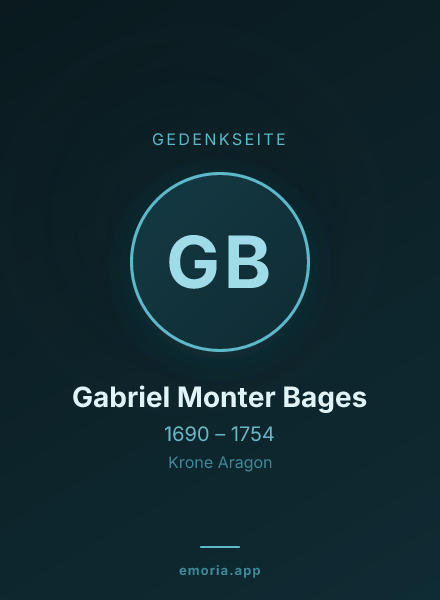 Gedenkportrait von Gabriel Monter Bages