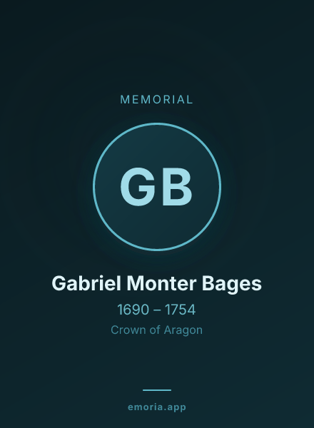 Memorial portrait of Gabriel Monter Bages