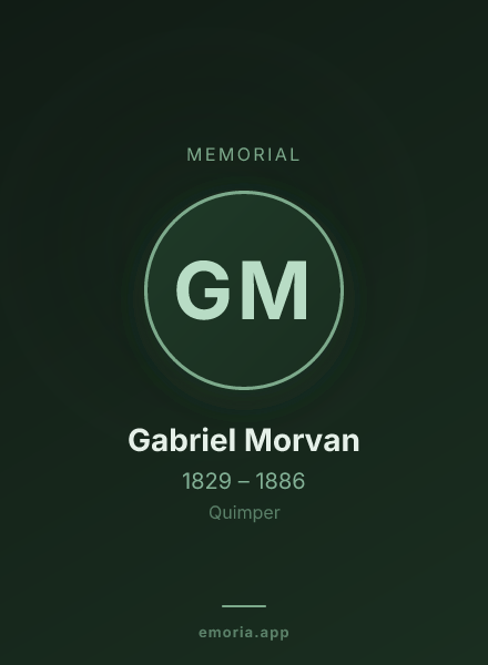 Memorial portrait of Gabriel Morvan