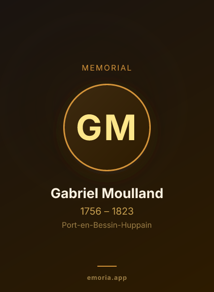 Memorial portrait of Gabriel Moulland