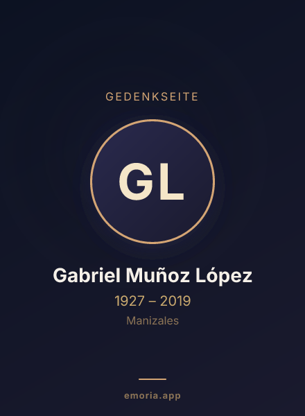 Gedenkportrait von Gabriel Muñoz López
