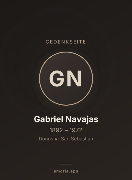Gedenkportrait von Gabriel Navajas