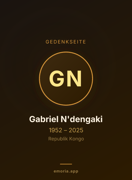 Gedenkportrait von Gabriel N'dengaki