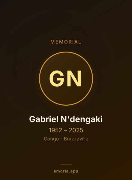 Memorial portrait of Gabriel N'dengaki