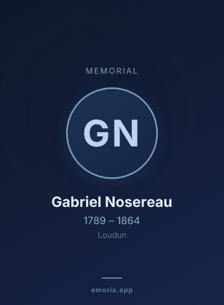 Memorial portrait of Gabriel Nosereau