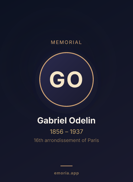 Memorial portrait of Gabriel Odelin