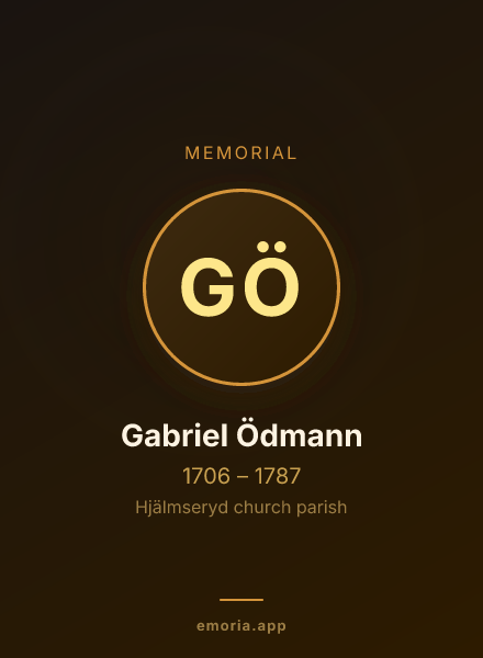 Memorial portrait of Gabriel Ödmann