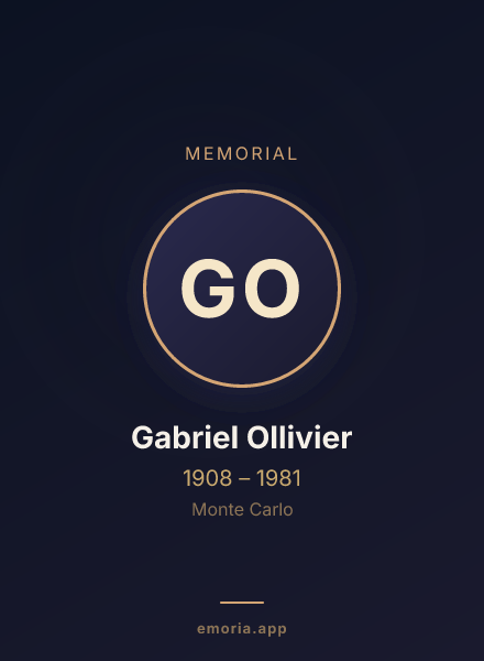 Memorial portrait of Gabriel Ollivier