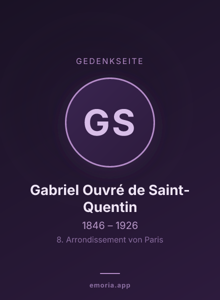 Gedenkportrait von Gabriel Ouvré de Saint-Quentin