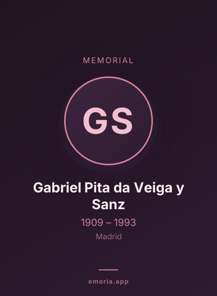 Memorial portrait of Gabriel Pita da Veiga y Sanz