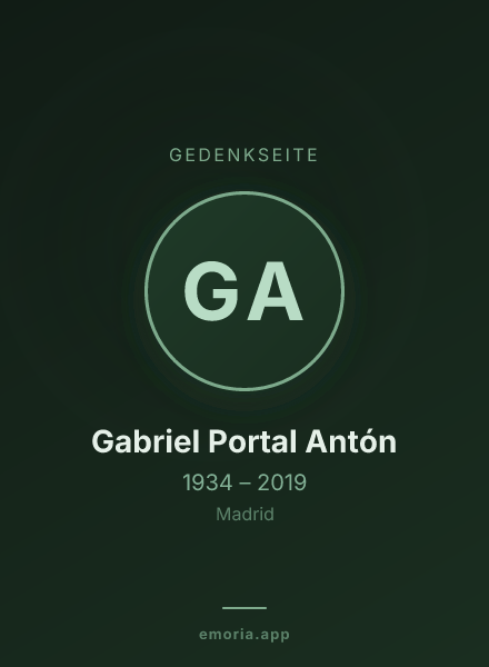 Gedenkportrait von Gabriel Portal Antón