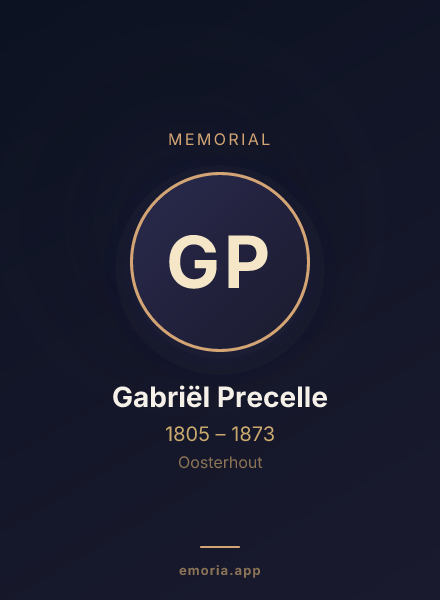 Memorial portrait of Gabriël Precelle