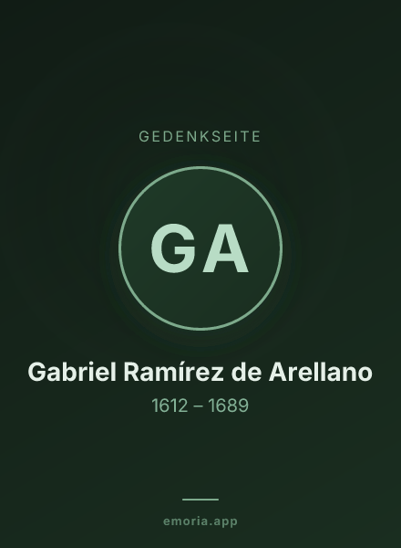 Gedenkportrait von Gabriel Ramírez de Arellano