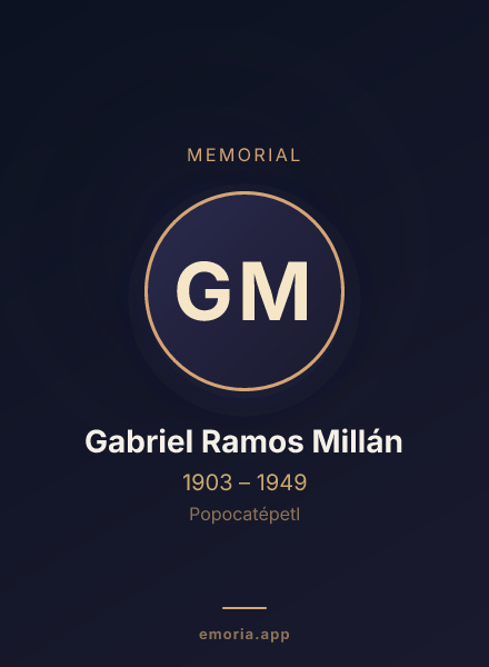 Memorial portrait of Gabriel Ramos Millán