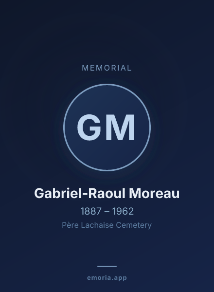 Memorial portrait of Gabriel-Raoul Moreau