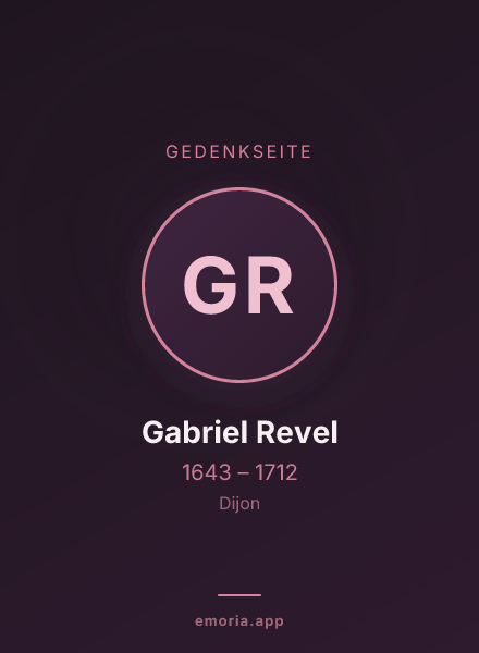 Gedenkportrait von Gabriel Revel
