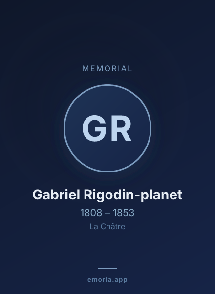 Memorial portrait of Gabriel Rigodin-planet