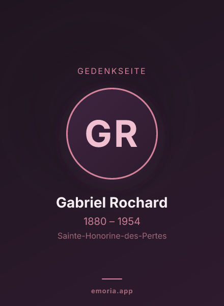 Gedenkportrait von Gabriel Rochard