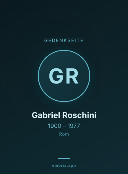 Gedenkportrait von Gabriel Roschini