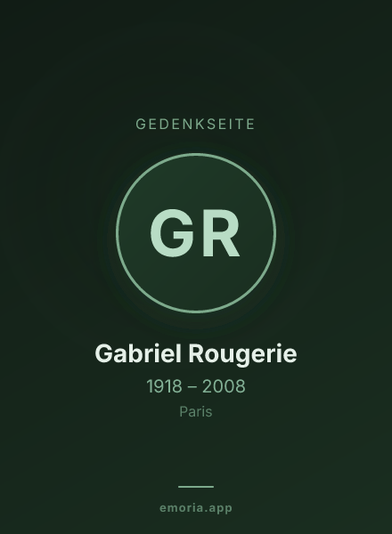 Gedenkportrait von Gabriel Rougerie