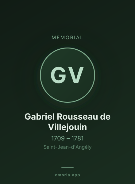 Memorial portrait of Gabriel Rousseau de Villejouin