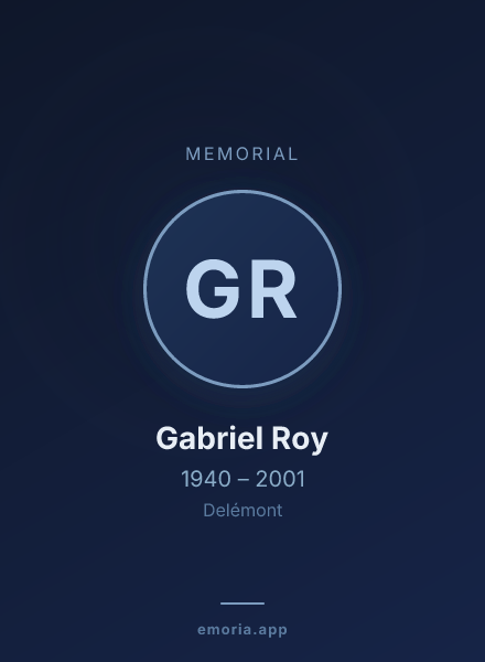 Memorial portrait of Gabriel Roy