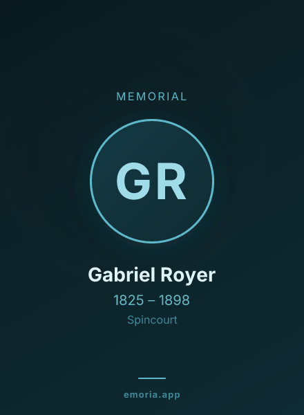 Memorial portrait of Gabriel Royer