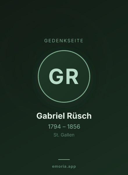 Gedenkportrait von Gabriel Rüsch