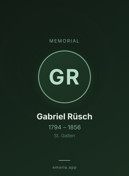 Memorial portrait of Gabriel Rüsch