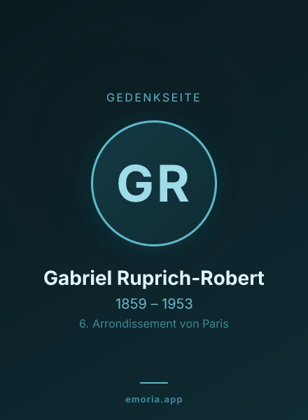 Gedenkportrait von Gabriel Ruprich-Robert