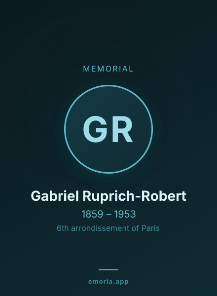 Memorial portrait of Gabriel Ruprich-Robert