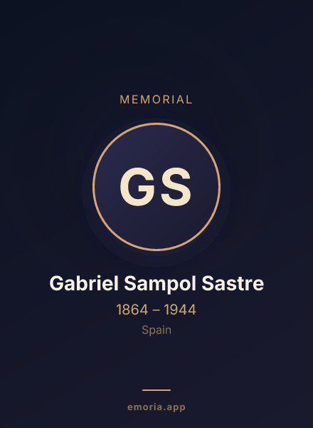 Memorial portrait of Gabriel Sampol Sastre