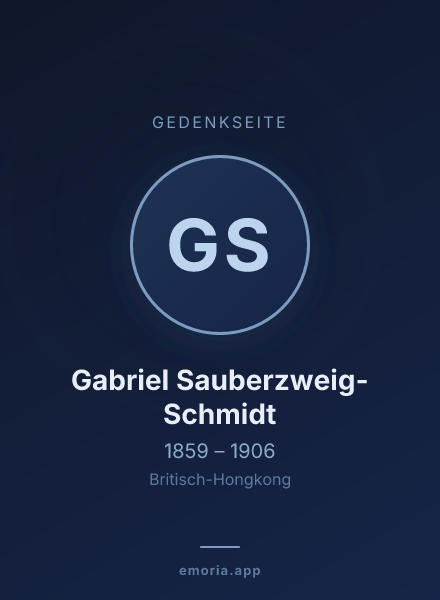 Gedenkportrait von Gabriel Sauberzweig-Schmidt