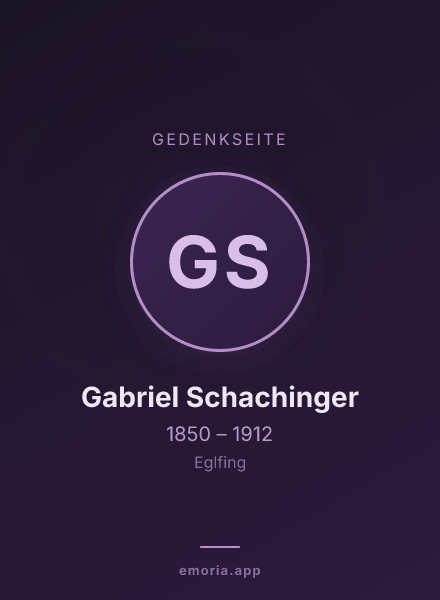Gedenkportrait von Gabriel Schachinger