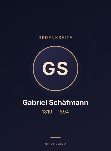 Gedenkportrait von Gabriel Schäfmann