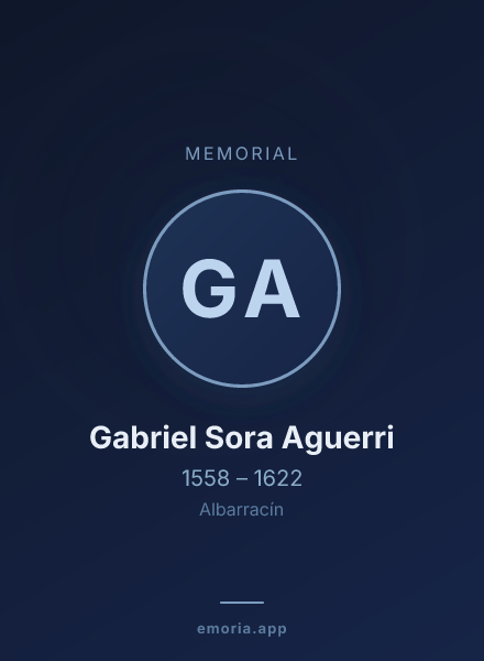 Memorial portrait of Gabriel Sora Aguerri