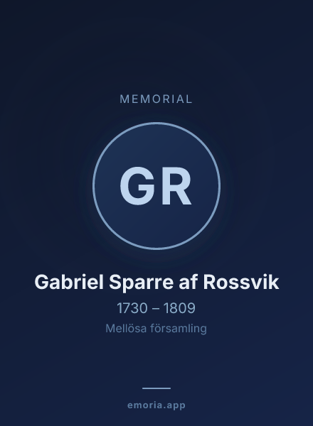 Memorial portrait of Gabriel Sparre af Rossvik
