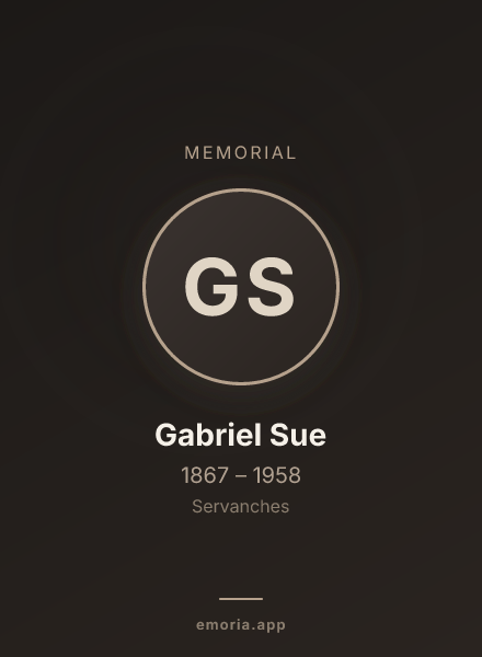 Memorial portrait of Gabriel Sue