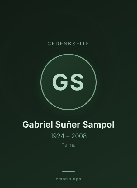 Gedenkportrait von Gabriel Suñer Sampol