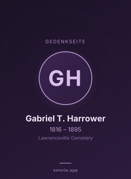 Gedenkportrait von Gabriel T. Harrower